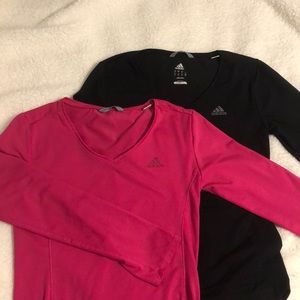 Set of Adidas Climalite Long Sleeve Fitted Shirts